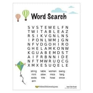 Free Word Search Worksheets for 1st Grade | Golden Kids Learning