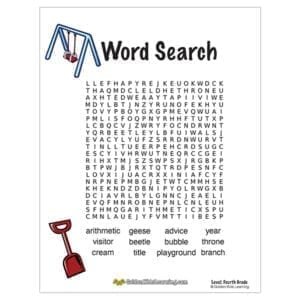 word search 4 th grade