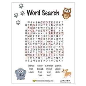 Free Word Search Worksheets for 2nd Grade | Golden Kids Learning