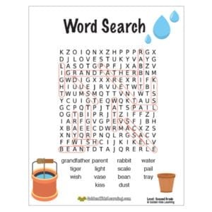 Free Word Search Worksheets for 2nd Grade | Golden Kids Learning