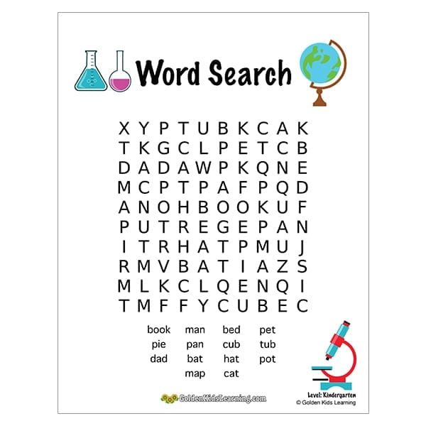 Free Word Search Worksheets For Pre K Golden Kids Learning