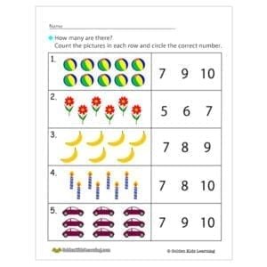 GKL | Count The Objects Free Educational Worksheet