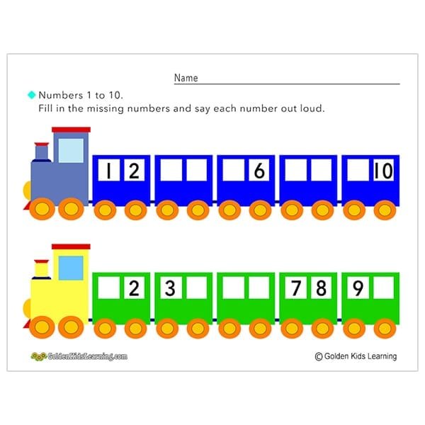 number-trains-1-to-10-free-educational-worksheet-gkl