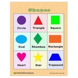 learning Shapes Printable for Kindergarteners | Learn 9 Basic Shapes