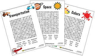 Word Search Category Words