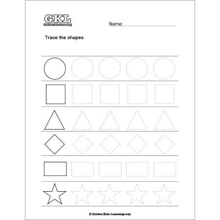 Trace the shapes - 3